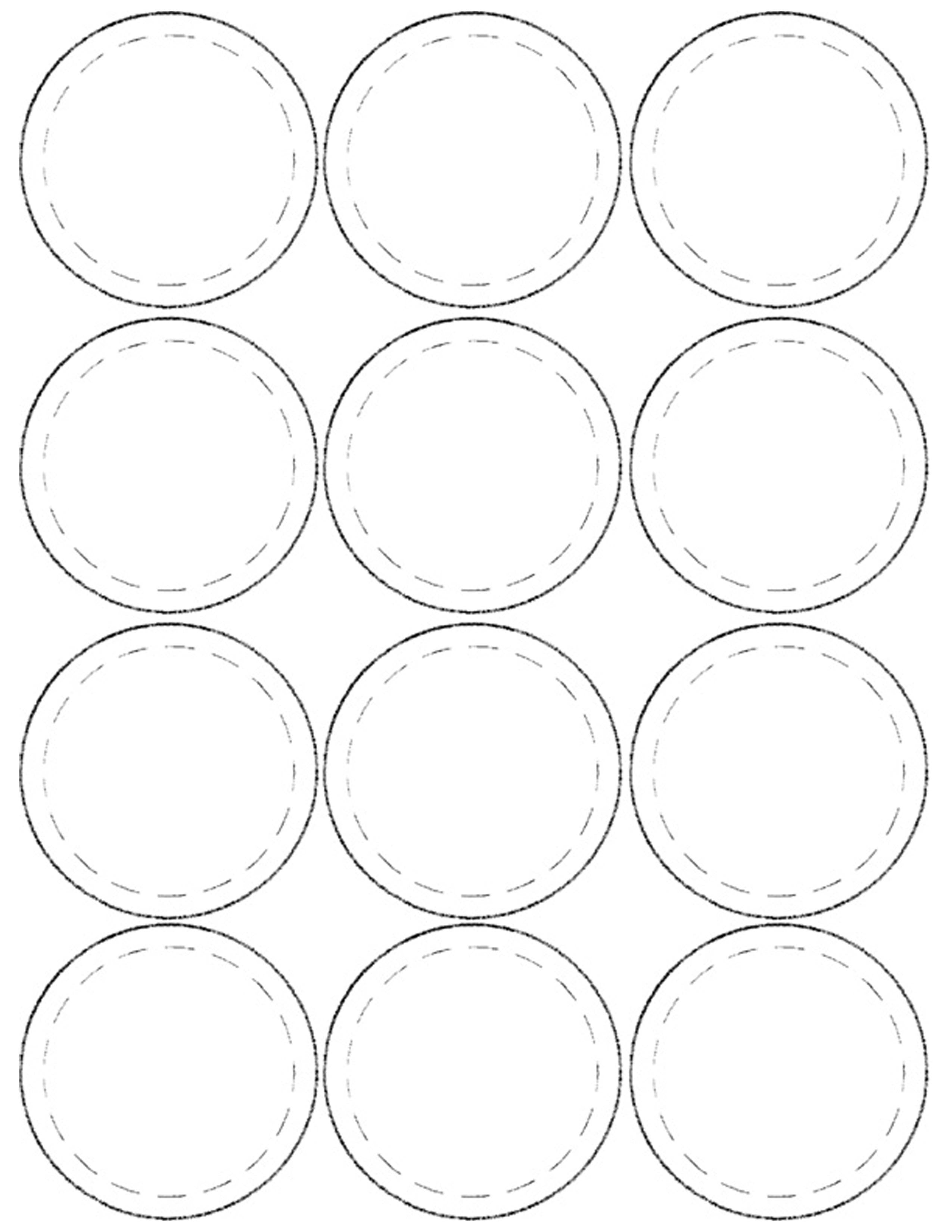 1 Inch Button Template