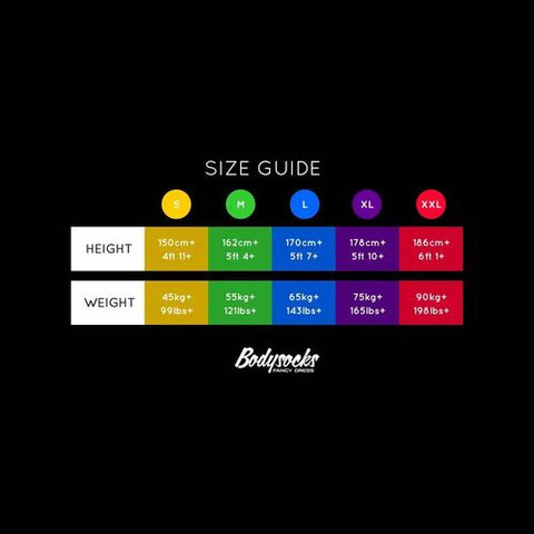 Cool Runnings Costume size guide