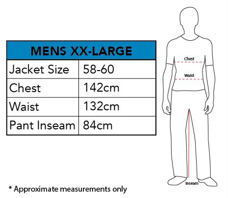 Rubie's Men's Size Chart XXL