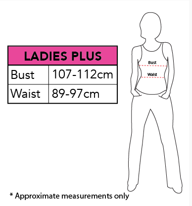 Rubies Deerfield Ladies Plus Size Chart