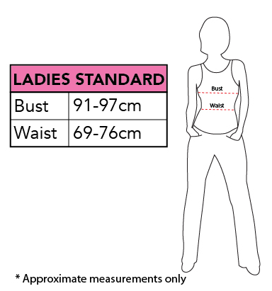 Rubies Deerfield Ladies Standard Size Chart