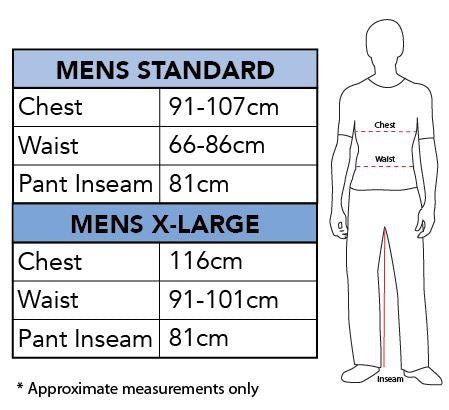 Be Your Own Date Deluxe Costume size chart