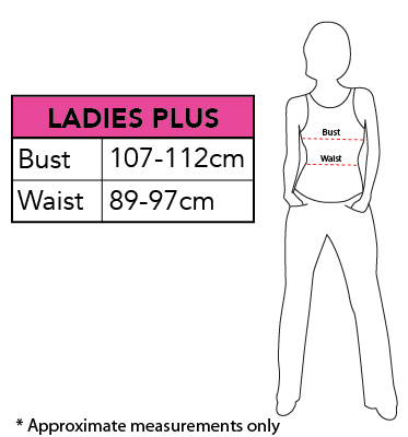 Rubies Plus Size Ladies Size Chart