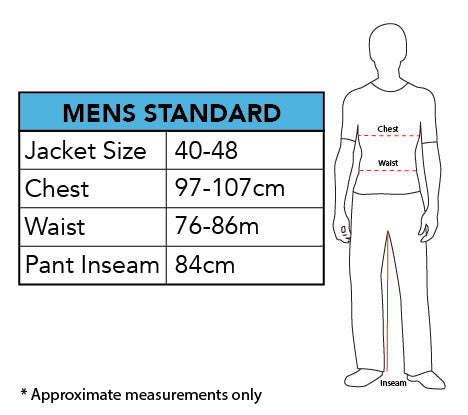 size chart T-Rex costume