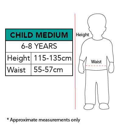 size chart - Wonder Woman Costume for Children