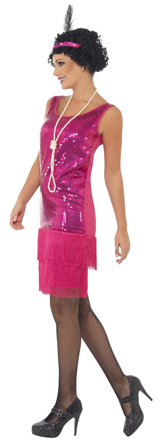 hot pink flapper dress