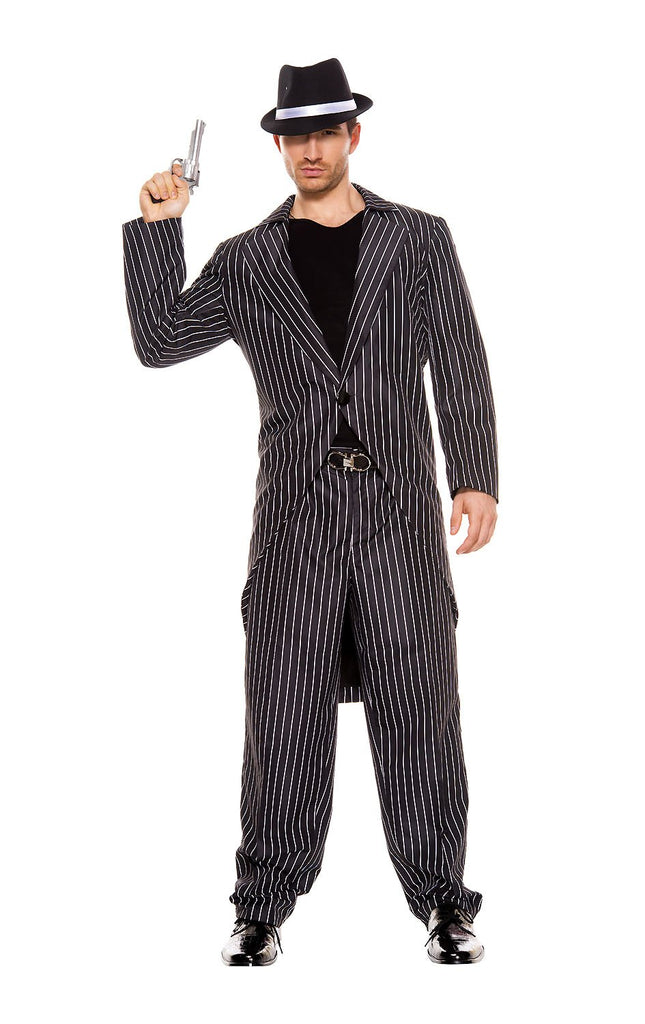 Gangster 1920s Mafia Gatsby Pin Striped Zoot Suit Mens Costume ...