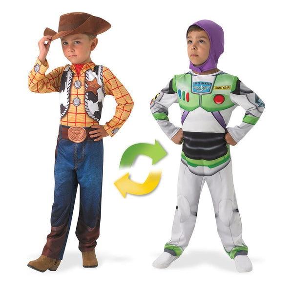 Woody to Buzz Toy Story Reversible Children's Deluxe Costume ...