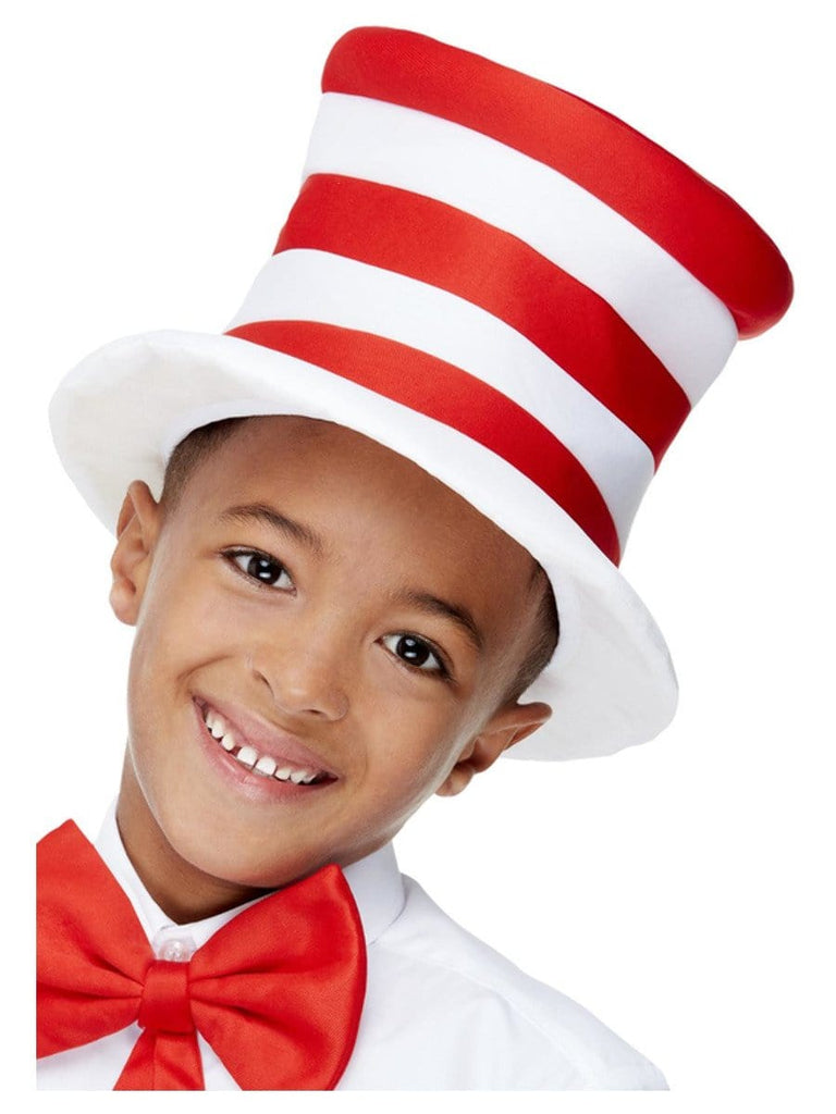 Kids Red And White Stripe Cat Hat Disguises Costumes Hire Sales