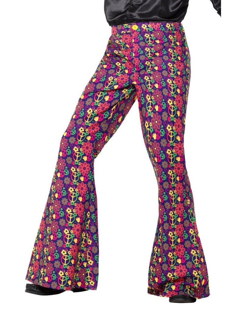 Psychedelic CND 60s 70s Peace Sign Hippie Mens Flares – Disguises ...