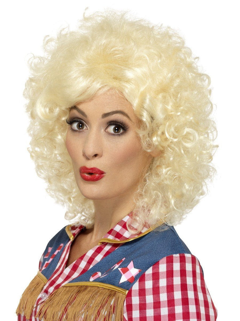 Blonde Country And Western Rodeo Doll Curly Wig Disguises