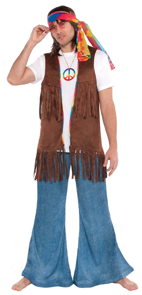 Groovy 60s Mens Fringed Hippie Vest Disguises Costumes Hire And Sales 6773