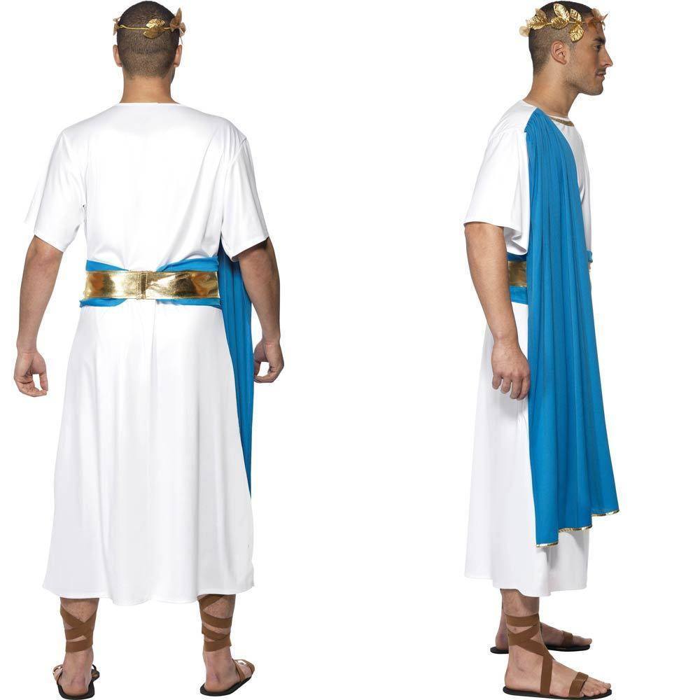 Caesar Men's Costume Roman Toga Fancy Dress Greek Party Outfit ...