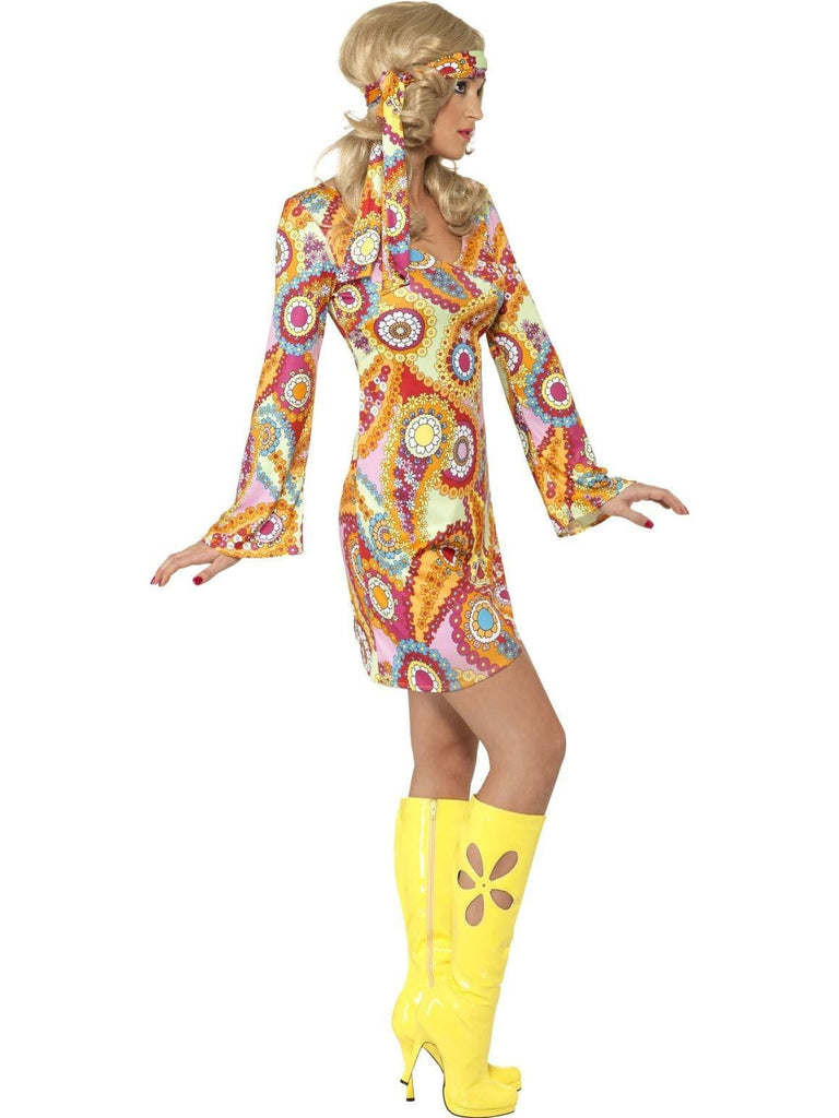 60's 70s Hippy Chick Retro Groovy Go Go Fancy Dress Costume – Disguises ...