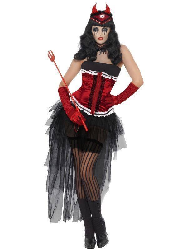 Sexy Devil Burlesque Costume Halloween Diva Outfit – Disguises Costumes ...