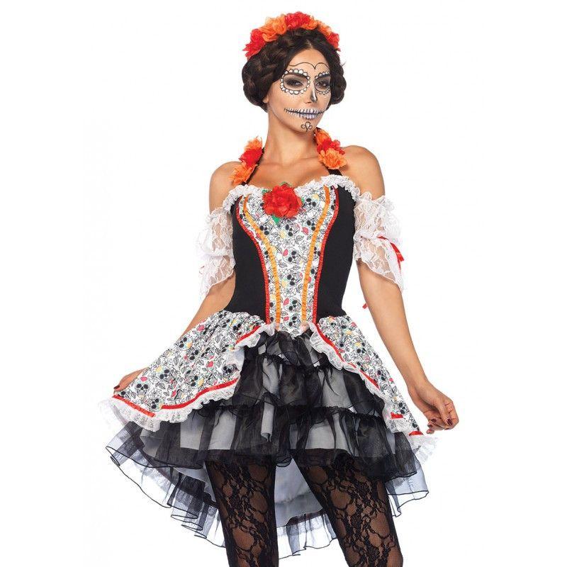 Sugar Skull Women's Mexican Day Of The Dead Costume – Disguises ...