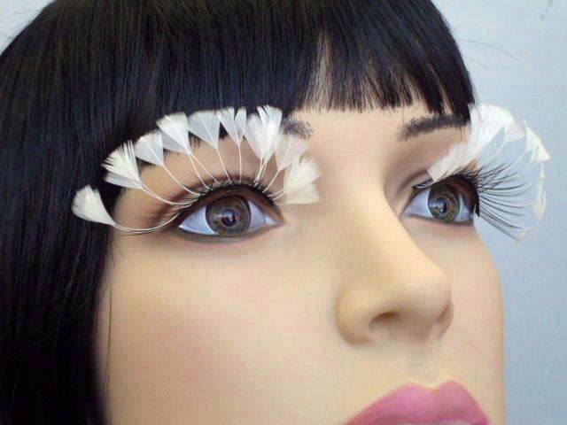 feather false eyelashes