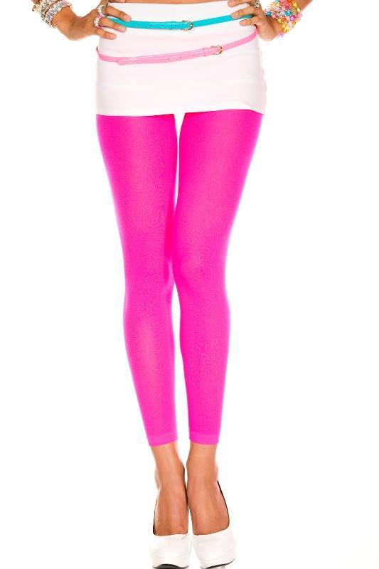 Footless Tights Ladies Stockings 80s Fluro Dance Costume Pantyhose