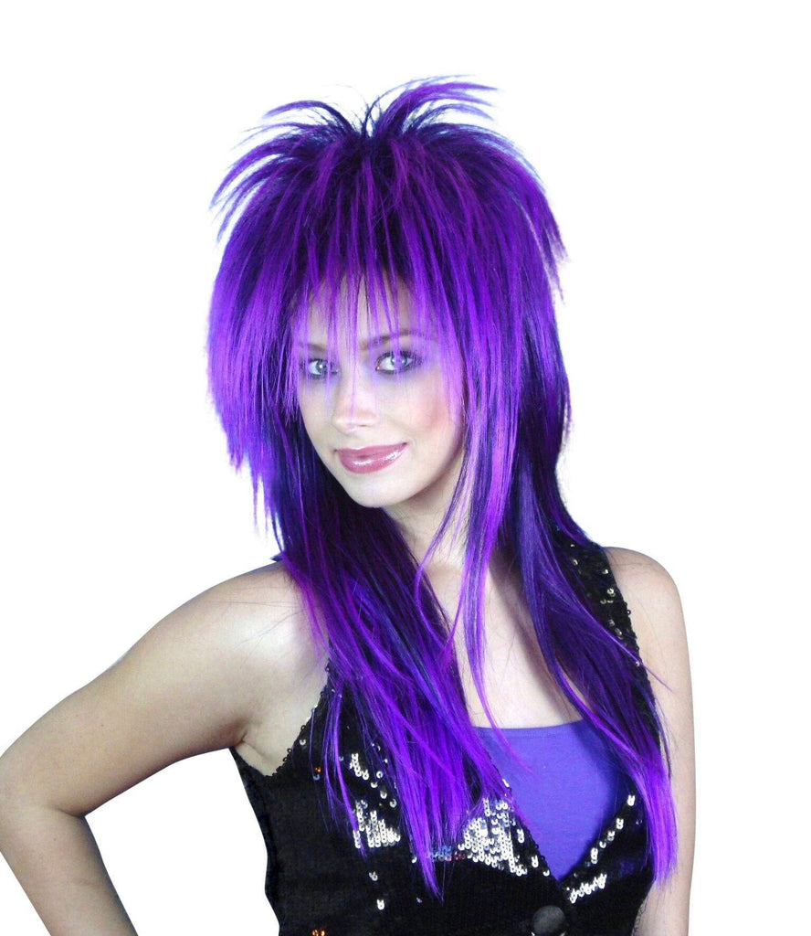 80s Cindy Lauper Spiky Layered Wig Purple Costume Wig Disguises Costumes Hire And Sales 