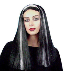 black and white wig halloween costume