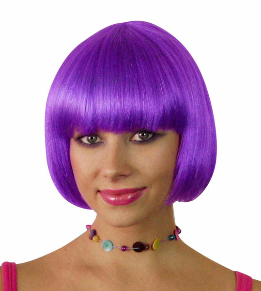 Hit Girl Bob Short Purple Wig Costume Fancy Dress Party Cosplay Hair Disguises Costumes Hire 7007