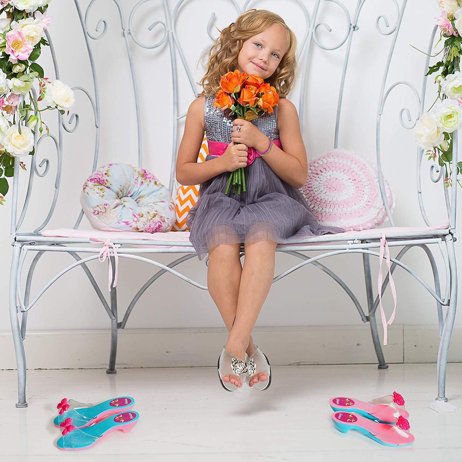 little girl dress up play shoes