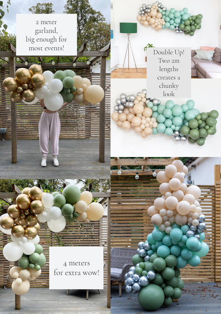Balloon Garlands - Hung in different ways