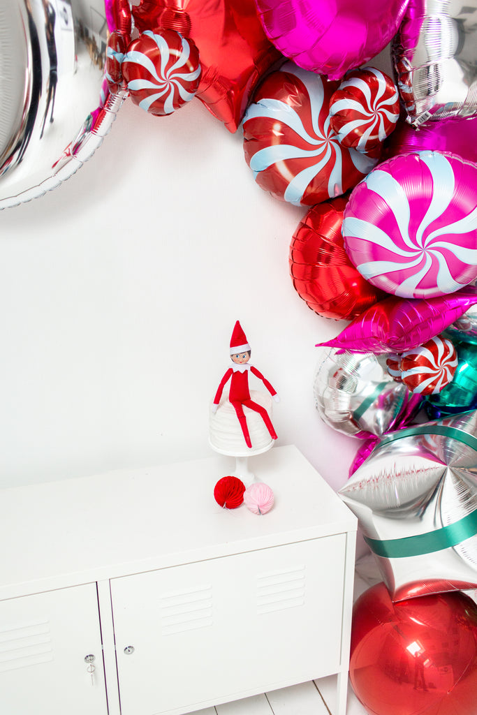 Christmas Foil Balloon Backdrop