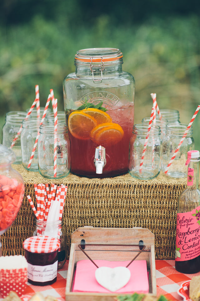 Glass drinks jars for eco parties