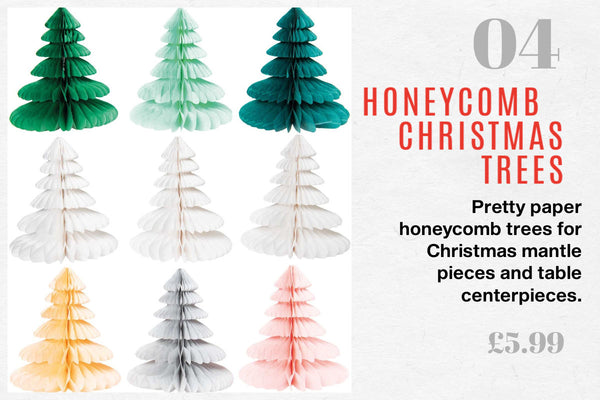 Christmas Tree Honeycomb Decorations UK