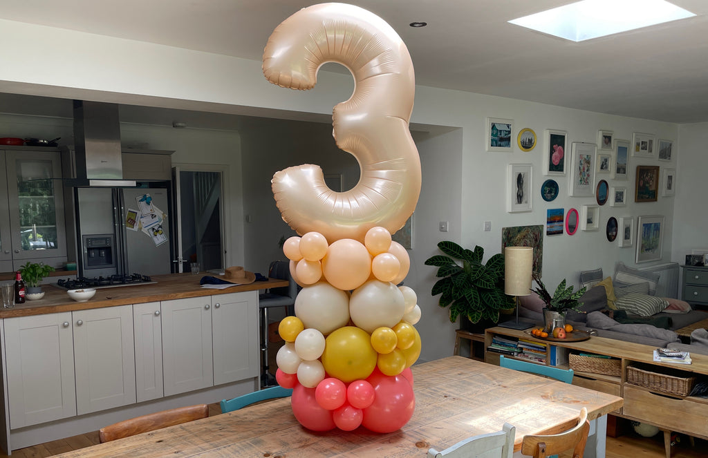 Balloon Number Column Tutorial | No Helium Number Balloon