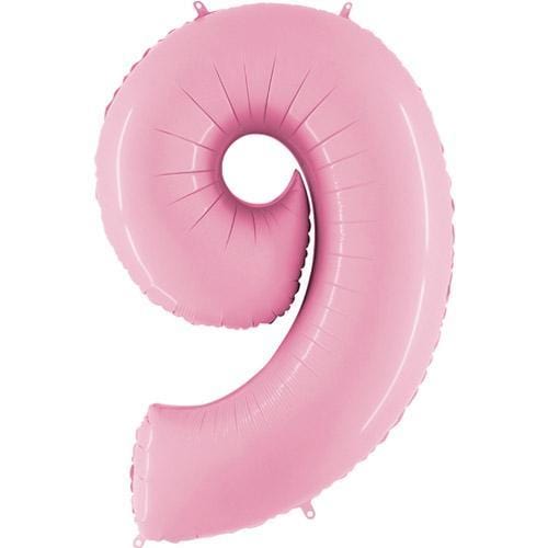 light pink number balloons