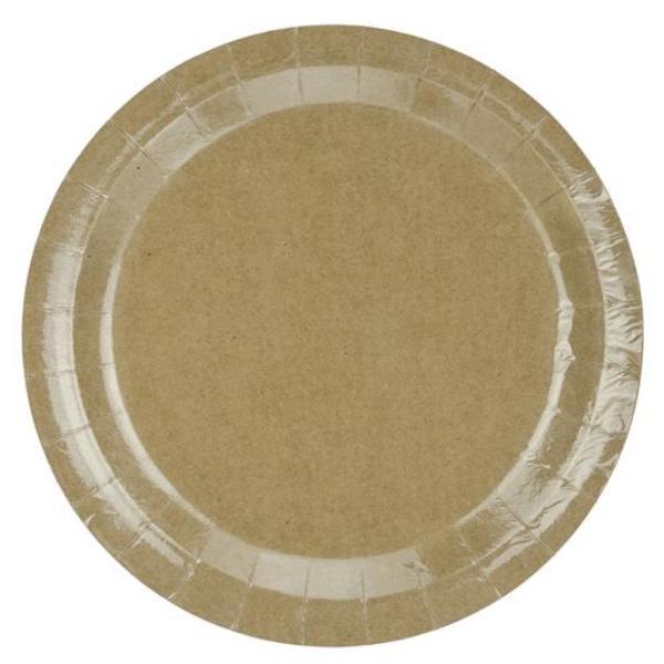 brown kraft paper plates