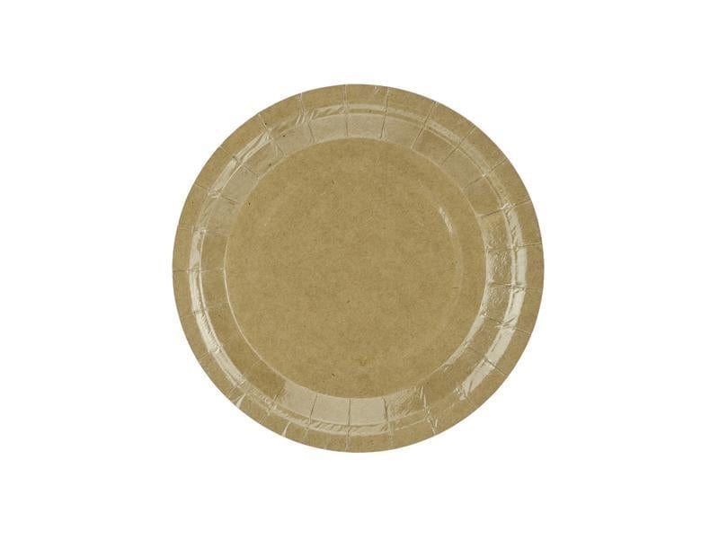 brown kraft paper plates