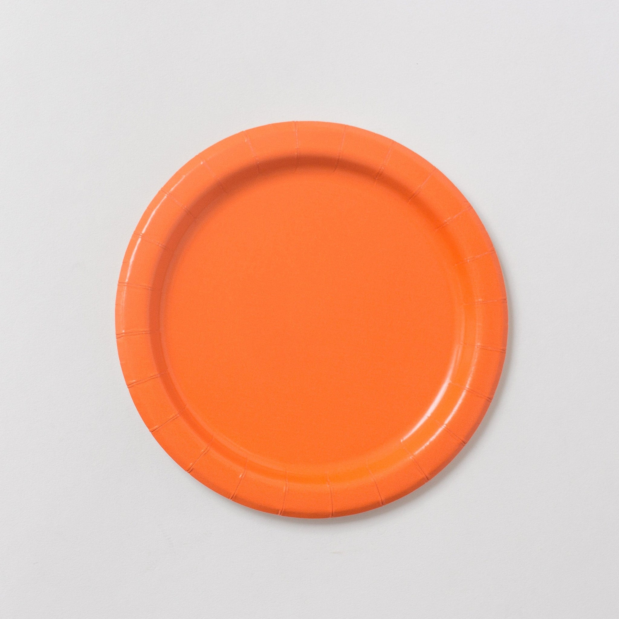 orange paper plates