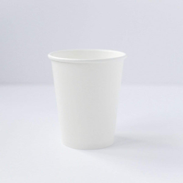 plain white paper cups