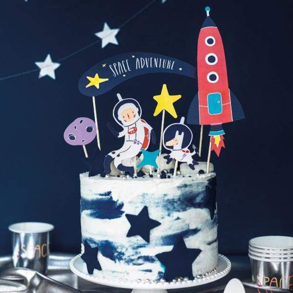 Space Party Cake Toppers Cupcake Kit Space Party Decorations Uk Pretty Little Party Shop