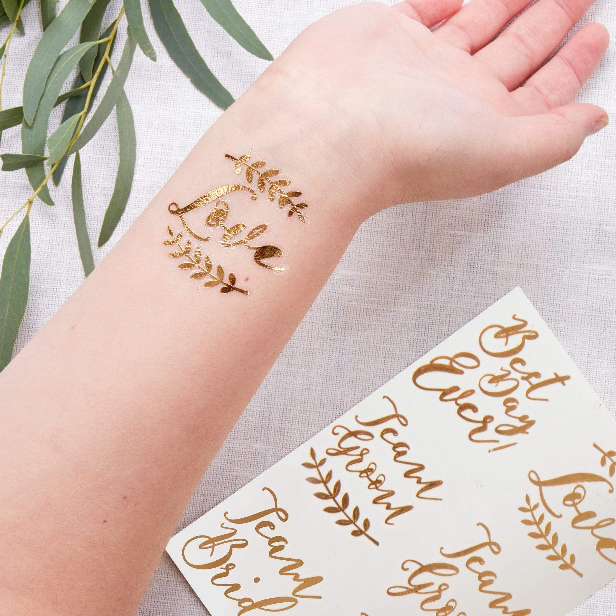 CUSTOM METALLIC TEMPORARY FLASH TATTOOS  GoldyLA