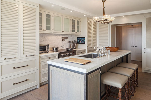 Louvered Kitchen Cabinets