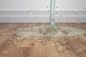 Water damage to wood flooring