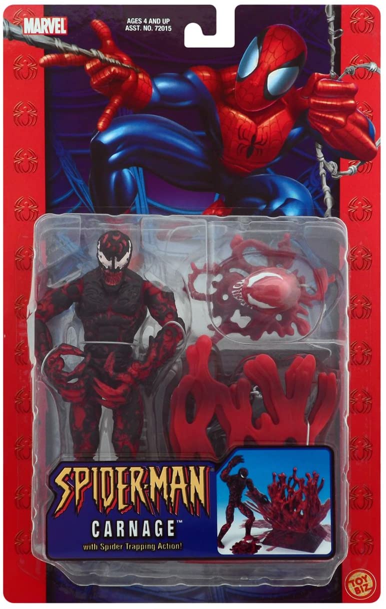 Spider-man Classics | CARNAGE | Poseable Action Figure | Spider-Trapping  Base - Retro Force Toy Store