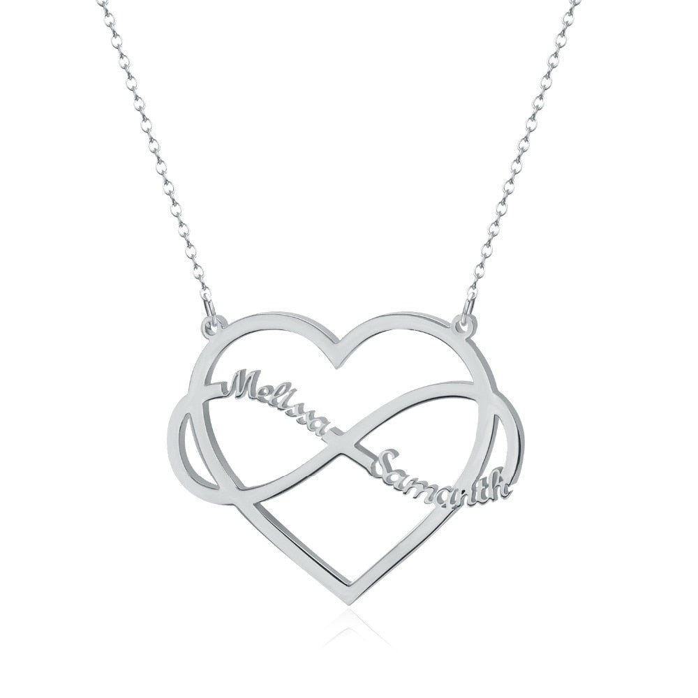 Infinite Heart Name Necklace
