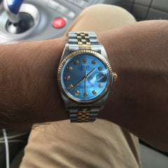 rolex datejust sky blue dial