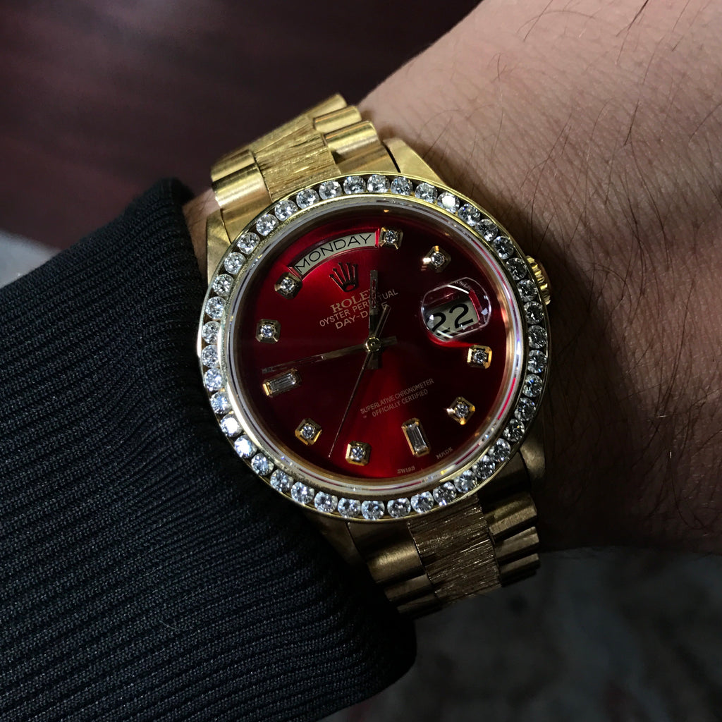 rolex watch red dial