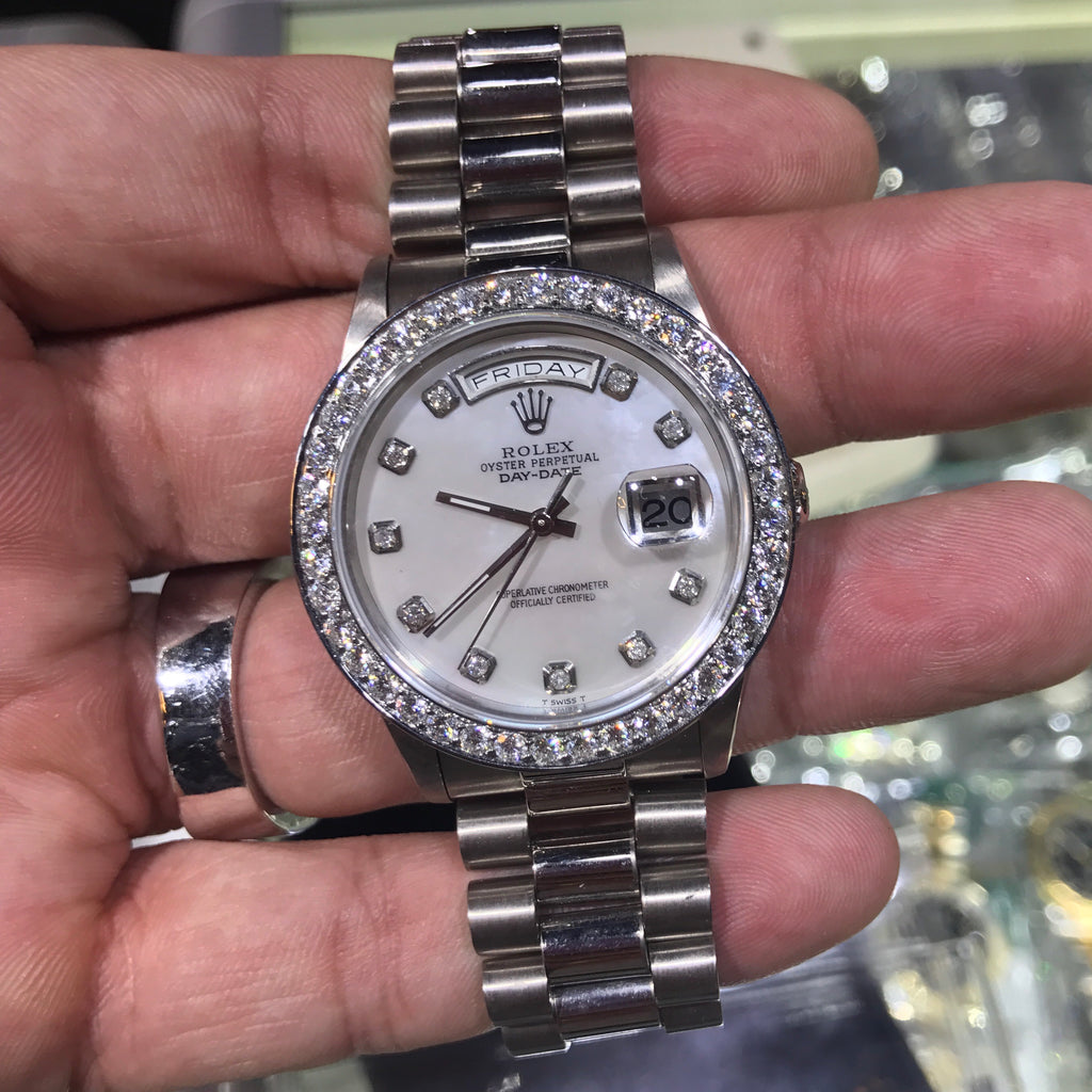 white mother of pearl rolex