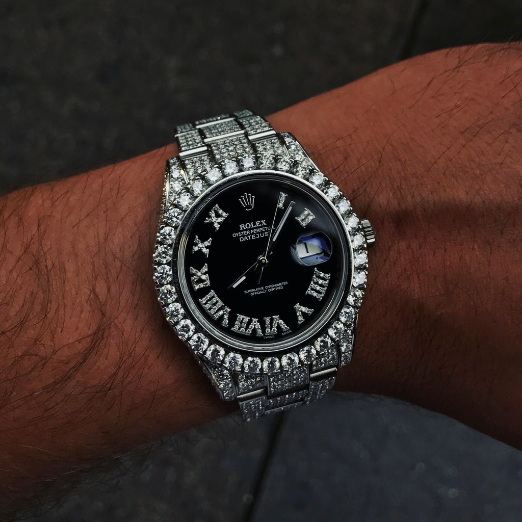 rolex roman numerals diamond