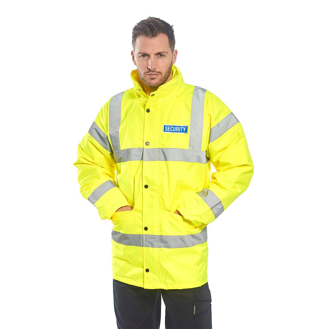 Yellow Hi Vis Padded Water Proof Trousers - Brook Hivis