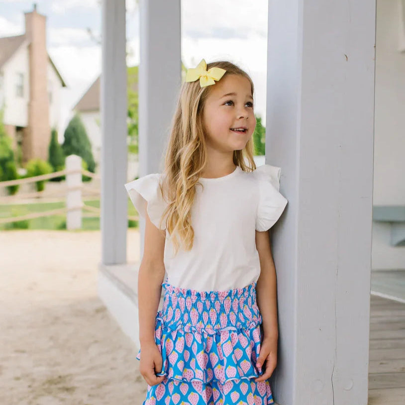 Ollie Jay Flutter Tee in White
