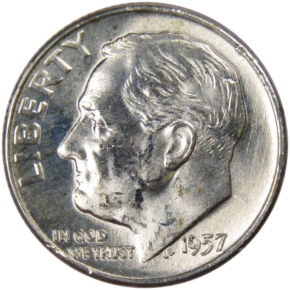 1958 Roosevelt Dime BU Uncirculated Mint State 90% Silver 10c US Coin