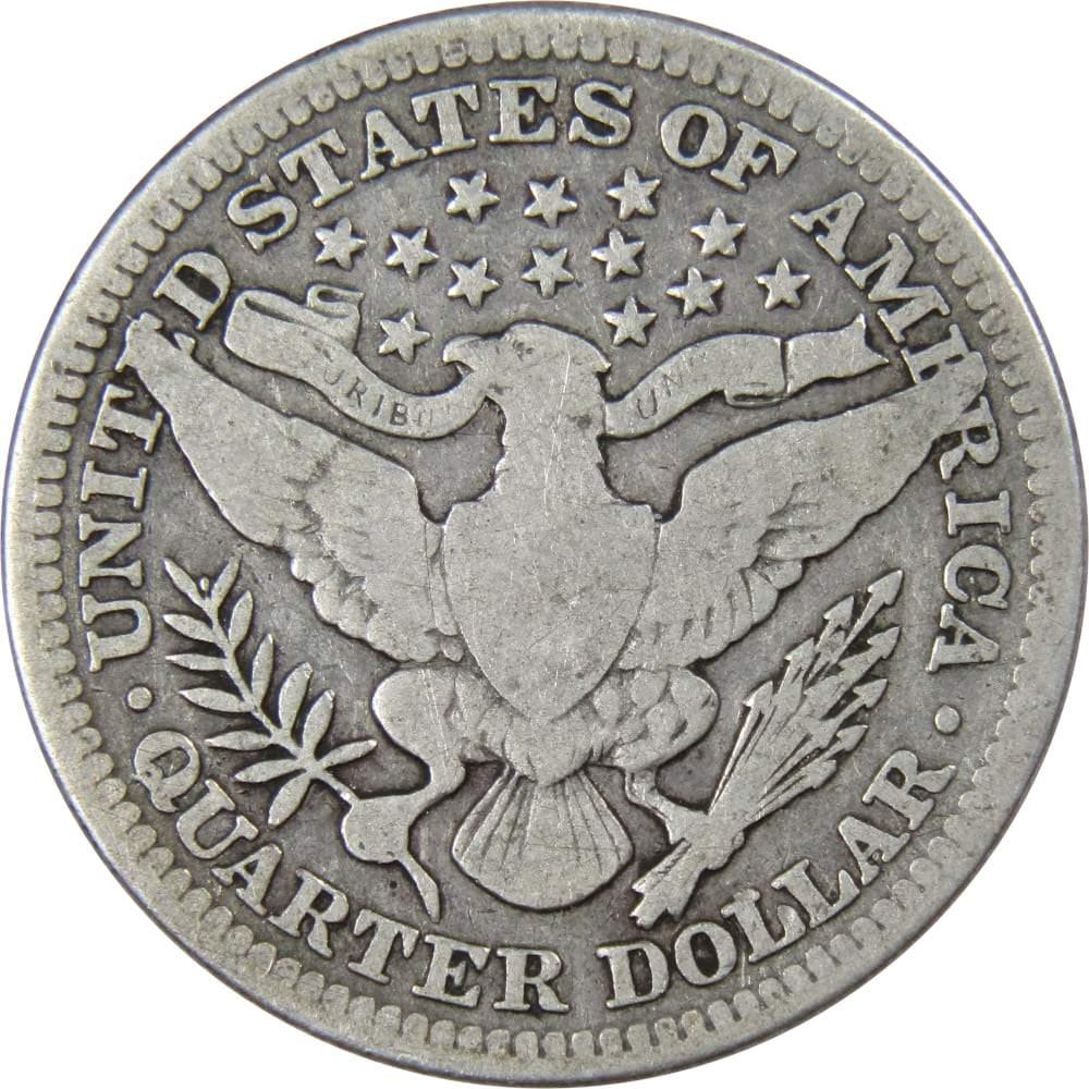 1911 D Barber Quarter F Fine 90% Silver 25c US Type Coin SKU:I3735